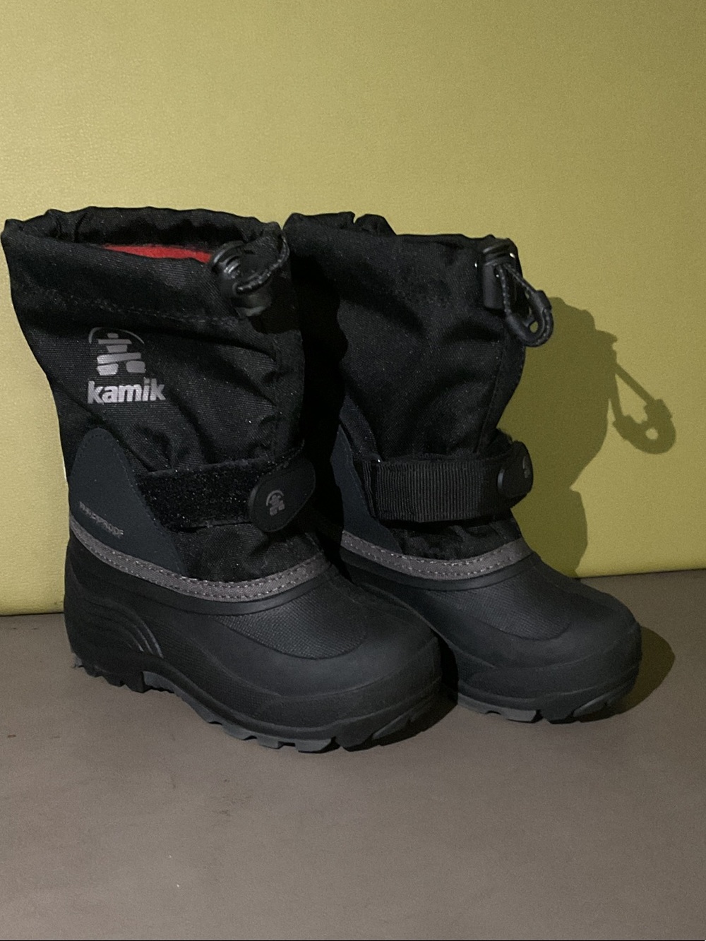 Kamik Black Kids' Snow Boots with Reflective Trim